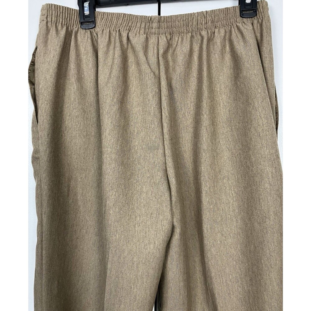 Alfred Dunner Womens 1/2 Elastic Waist Tan Pull On Dress Pants Size 12 - Picture 4 of 5